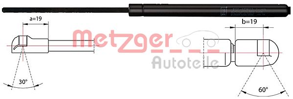 METZGER 2110414 Gasfeder, Motorhaube